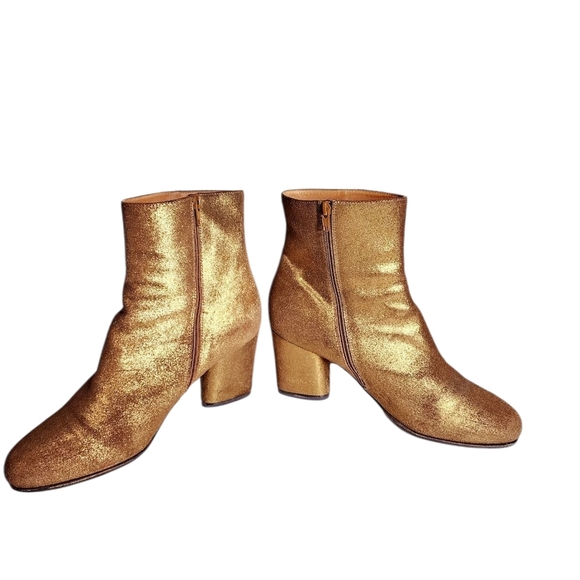 Maison Martin Margiela Shimmering Gold Ankle Boots - Picture 11 of 16